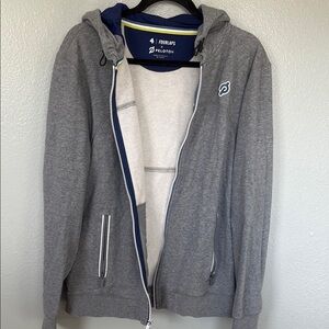 Four laps x peloton Men's Gray Hoodie Sweater